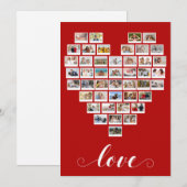 44 Photo Collage Camera Film Love White Heart Card (正面/裏面)