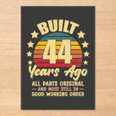 44 Years Ago All Parts Original 44th Birthday  アクリル招待状 (正面)