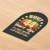 44 Years Ago All Parts Original 44th Birthday  アクリル招待状 (レイダウン)