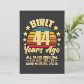 44 Years Ago All Parts Original 44th Birthday  カード (スタンド正面)