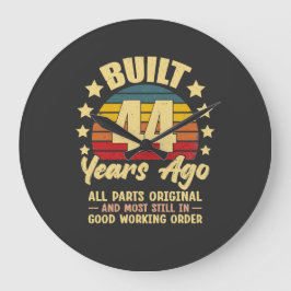 44 Years Ago All Parts Original 44th Birthday  ラージ壁時計