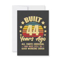 44 Years Ago All Parts Original 44th Birthday 