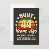 44 Years Ago All Parts Original 44th Birthday  招待状 (正面/裏面)