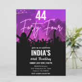 44thバースデーパーティーピンクネオン招待状 招待状 (スタンド正面)
