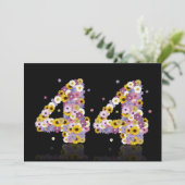 44thバースデーパーティー、花の文字 招待状 (スタンド正面)