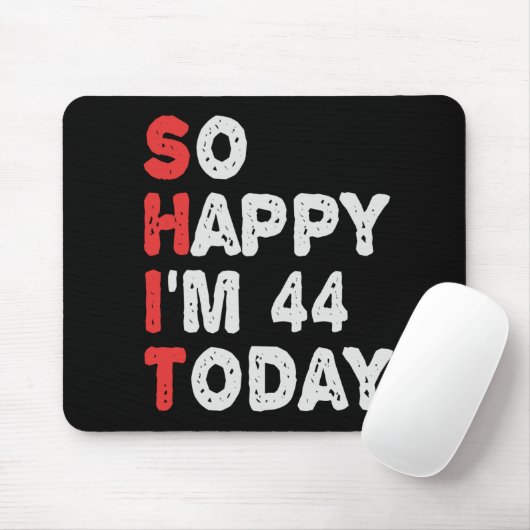 44th今日の誕生日ギフトのアイディアで幸せおもしろい マウスパッド (マウス)