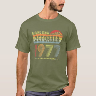 44th誕生日伝説1977年10月以来ヴィンテージ4 tシャツ