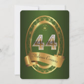 44th,誕生日パーティーの女性の男性,カラーエレガントー 招待状 (正面)