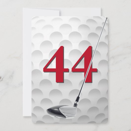 44th Birthday Golf Theme Party 招待状 (正面)