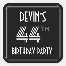 44th Birthday Party:アールデコスタイル&名前をカスタムする