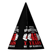 45おもしろい周年記念結婚したカップル45年 パーティーハット (裏面)