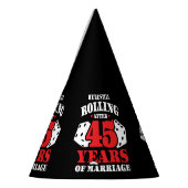 45おもしろい周年記念結婚したカップル45年 パーティーハット (左)