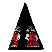 45おもしろい周年記念結婚したカップル45年 パーティーハット (右)