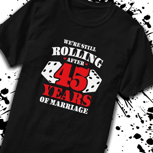 45おもしろい周年記念結婚したカップル45年 Tシャツ