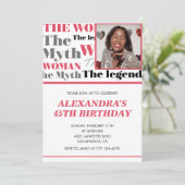 45おもしろい歳の誕生日の招待状Photo Myth Legend 招待状 (スタンド正面)