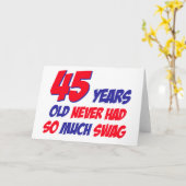 45おもしろい歳の誕生日 カード (黄色い花)