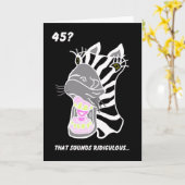 45おもしろい番目の誕生日カード – - 45?とんでもない カード (黄色い花)