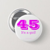 45それは女の子のヒラリー・クリントン2016年のPinbackボタンです 缶バッジ (正面&裏面)