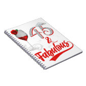 45と素晴らしいクイーンハッピーバースデー45thバラレッド ノートブック (右側)