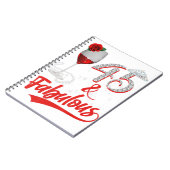 45と素晴らしいクイーンハッピーバースデー45thバラレッド ノートブック (左側)