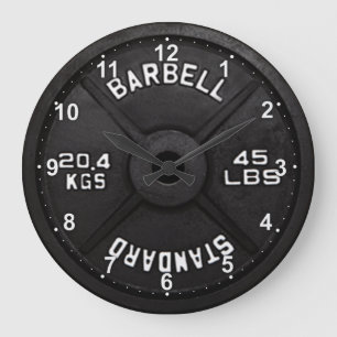 45のバーベルの時計 ラージ壁時計