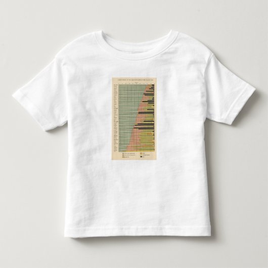 45の要素の男性の人口1900年 トドラーTシャツ (正面)