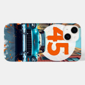 45の速度：モーション中のレトロお祝い Case-Mate iPhoneケース (裏面 (横))