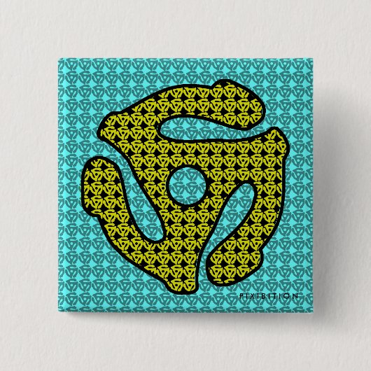 45のRPMの記録挿入物ボタン 缶バッジ (正面)