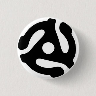 45のRPMの記録的なアダプター 缶バッジ