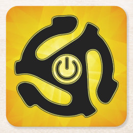 45のRPM力の記録アダプター スクエアペーパーコースター