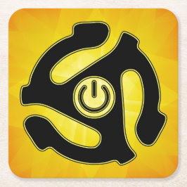 45のRPM力の記録アダプター スクエアペーパーコースター