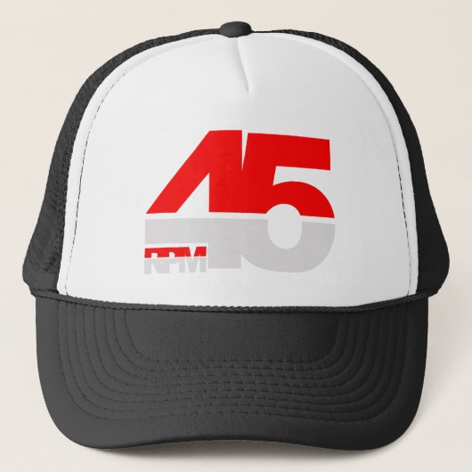 45のRPM - DJのビニールのターンテーブルのディスクジョッキー キャップ (正面)