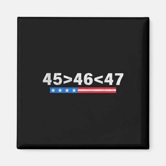 45は46素晴らしおもしろい47米国国旗のトランプ就任式より マグネット (正面)