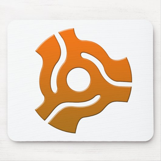 45アダプター-ターンテーブルのレコードDJのディスクジョッキー マウスパッド (正面)