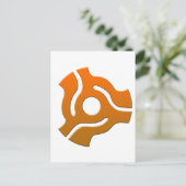 45アダプター - レコードプレーヤー ビニールレコード DJ ディスクジョッキー ポストカード (スタンド正面)