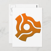 45アダプター - レコードプレーヤー ビニールレコード DJ ディスクジョッキー ポストカード (正面/裏面)