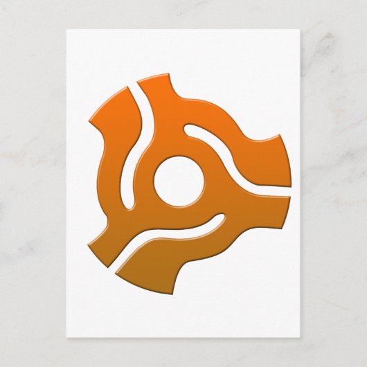 45アダプター - レコードプレーヤー ビニールレコード DJ ディスクジョッキー ポストカード (正面)