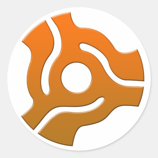 45アダプタ – ターンテーブルレコードDJディスクジョッキー ラウンドシール (正面)