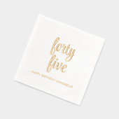 45エレガント誕生日ゴールドフォイルモダンナプキンス 箔ナプキン (左)