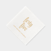 45エレガント誕生日ゴールドフォイルモダンナプキンス 箔ナプキン (右)