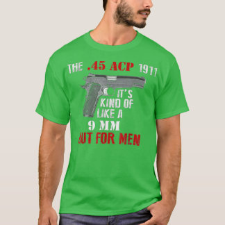 45キャリバー1911ピストル9mmのように男性へ tシャツ