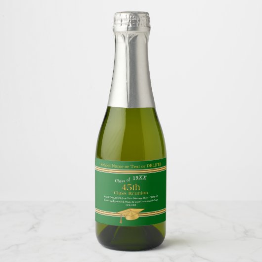 45クラスボトル用ミニワイン懇親会ラベル スパークリングワインラベル (正面)