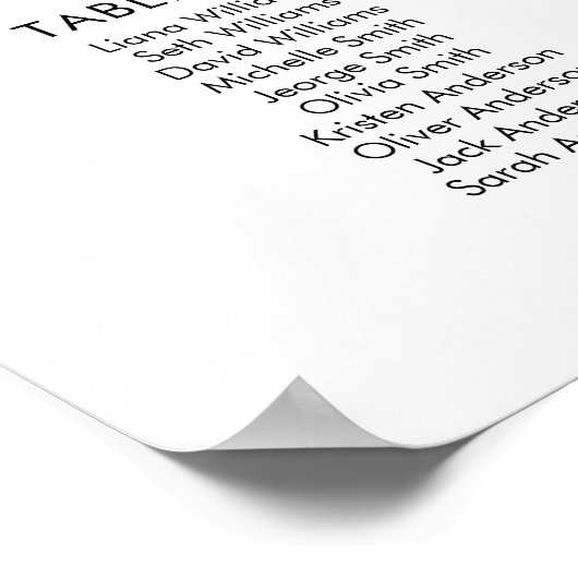 45テーブル大歓迎シーティンググラフプラン ポスター (角)