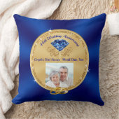 45パーソナライズされた周年結婚記念品 クッション (ブランケット)