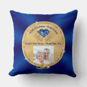45パーソナライズされた周年結婚記念品 クッション (正面)