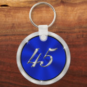 45パーソナライズされた周年記念キーホルダー キーホルダー (裏面)