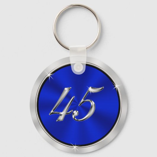 45パーソナライズされた周年記念キーホルダー キーホルダー (裏面)