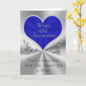 45パーソナライズされた周年記念結婚カード カード (黄色い花)