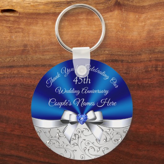 45パーソナライズされた周年記念結婚パーティーアイディア キーホルダー (正面)