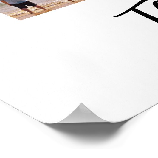 45フォトコラージュと文字 パーソナライズされた ポスター (角)